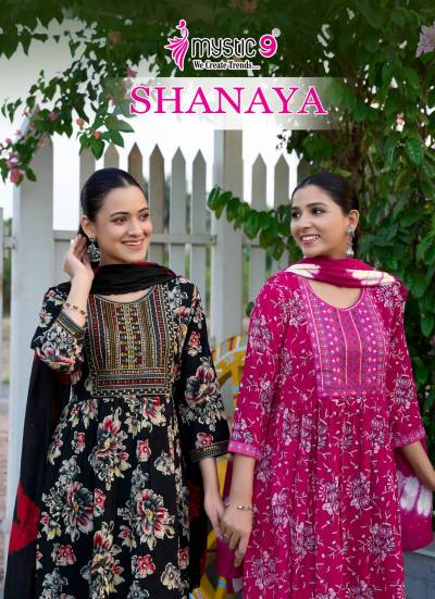 SHANAYA VOL 9 BY MYSTIC 9 DESIGNER EMBROIDERY SALWAR SUIT WHOLESALER IN INDIA